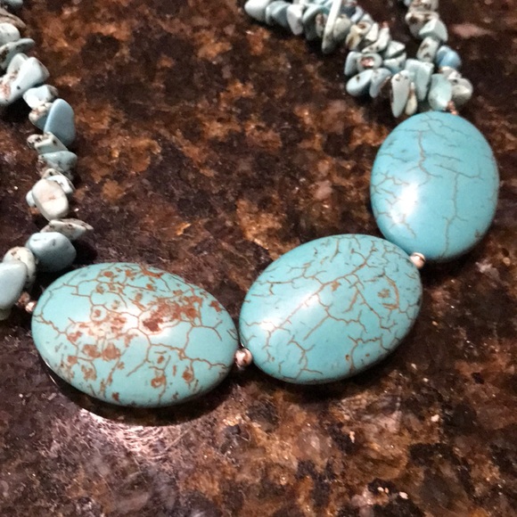 Turquoise Bracelet and Necklace set. - Picture 6 of 8